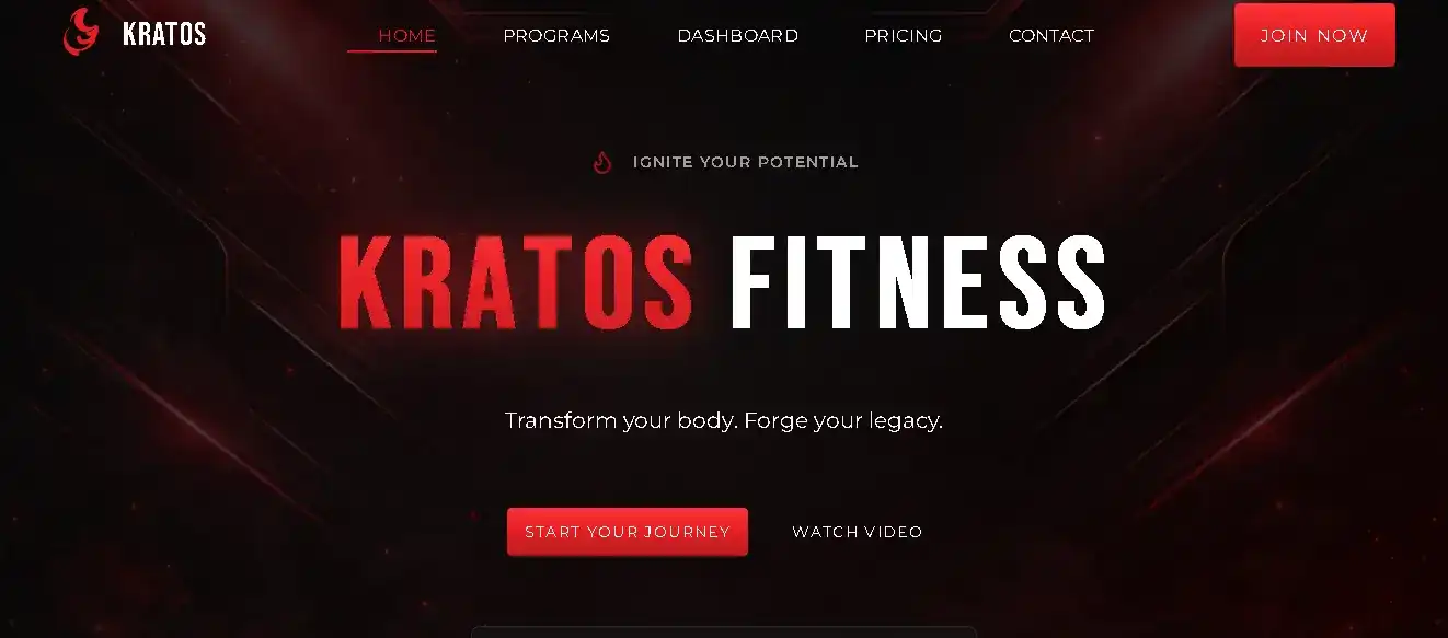 Gym Landing Page